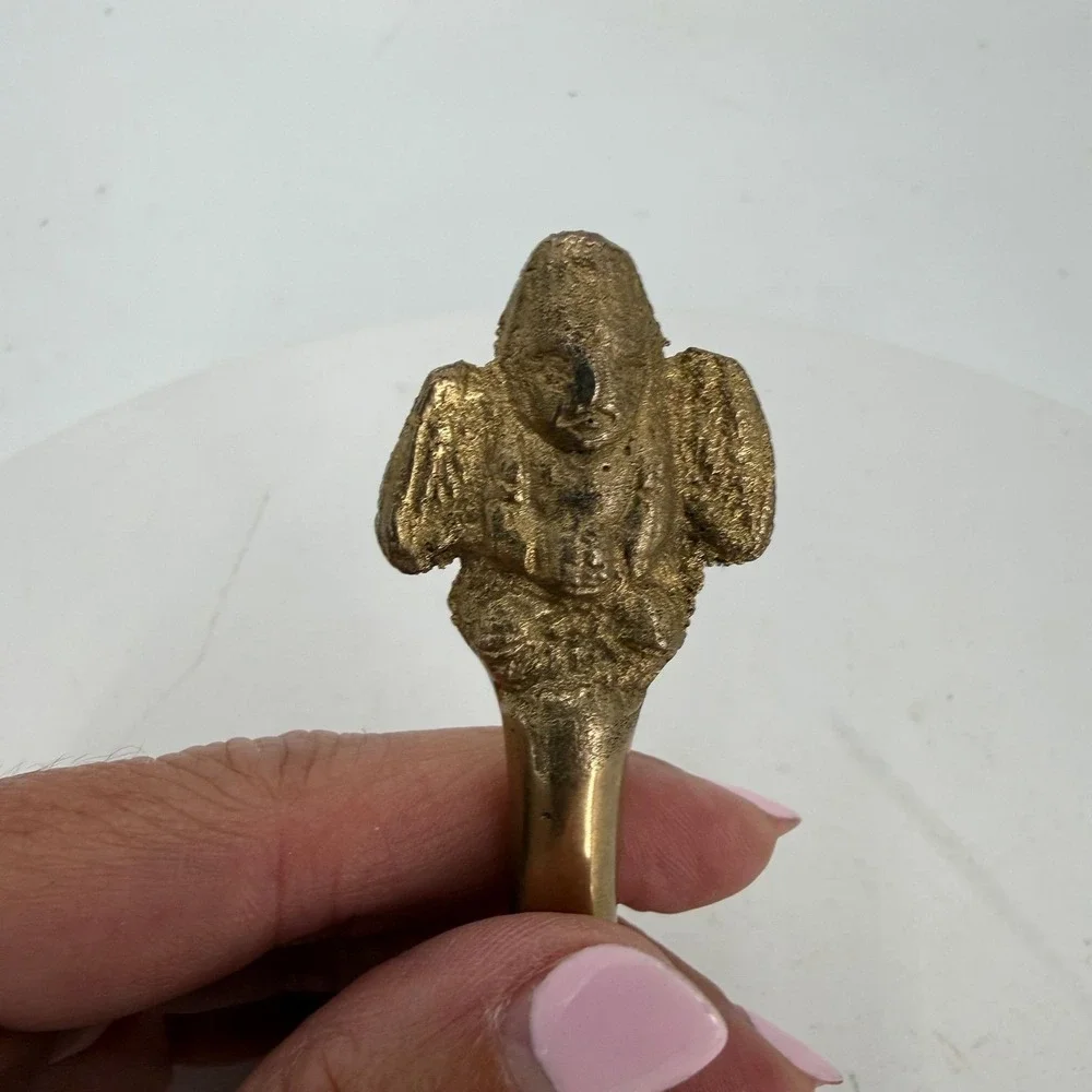 Vintage Brass Bell-England Find-Possibly a brass Garuda hand bell-Hindu